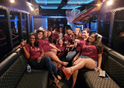 Bachelorettes on bus