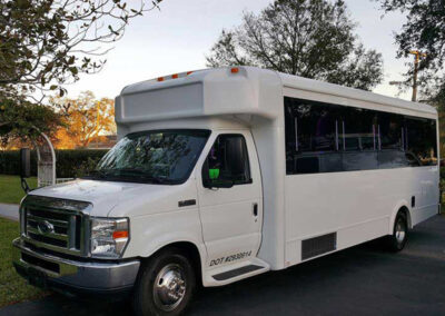 White party bus